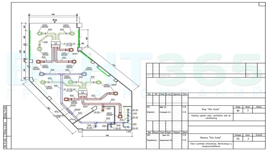 План системы вентиляции, кондиционирования и отопления фото Симферополь